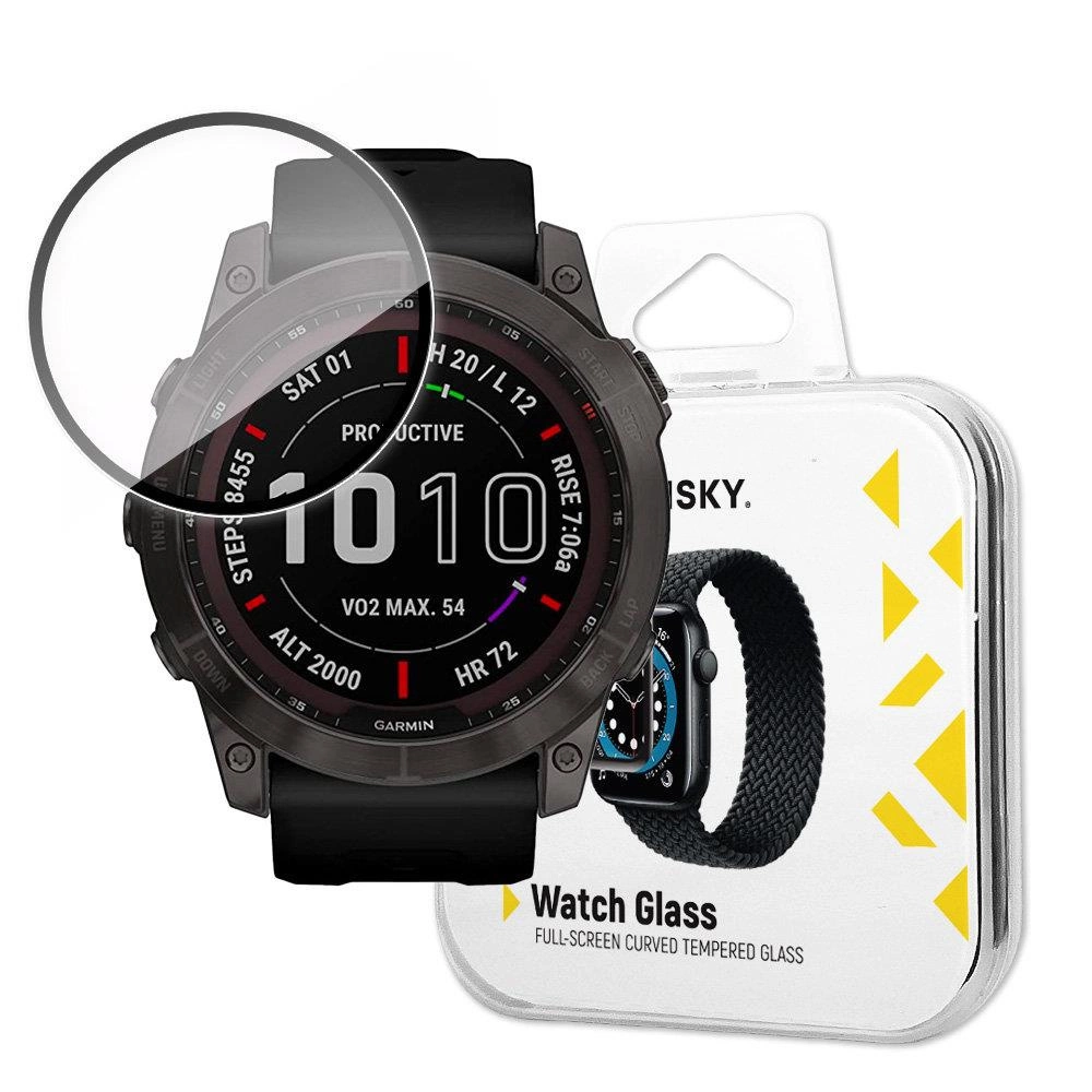 Wozinsky Watch Glass hybrid glass for Garmin Fenix 7 black