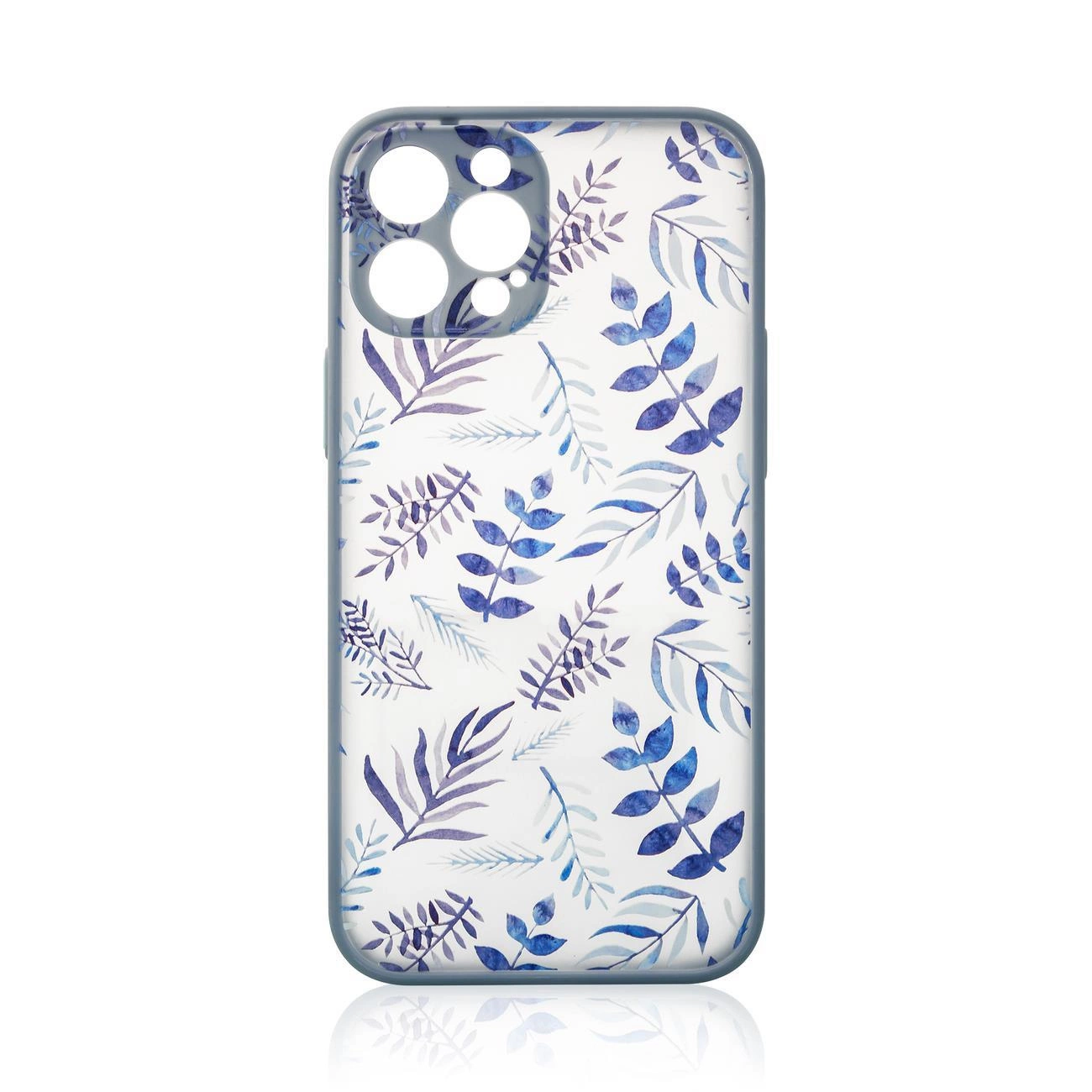 Design Case for iPhone 12 Pro Max flower case dark blue