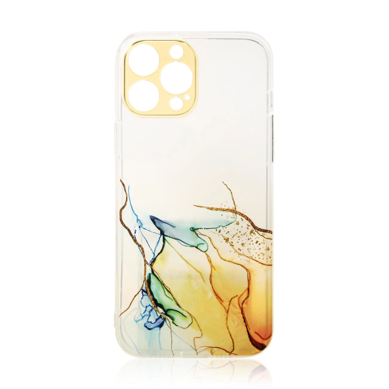 Marble Case Cover for Xiaomi Redmi Note 11 Gel Cover Orange Marble