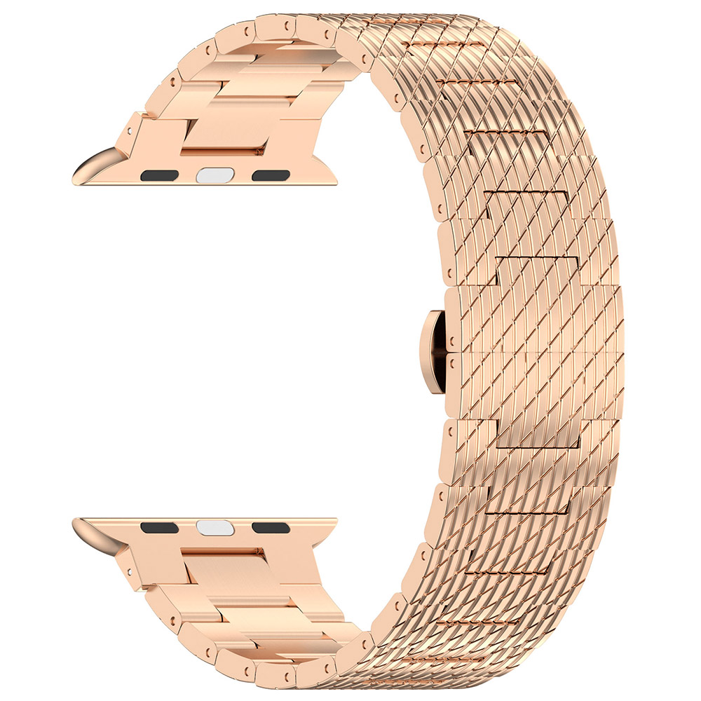 Techsuit - Watchband 32mm (W052) - Apple Watch 1/2/3/4/5/6/7/8/9/10/SE/SE 2 (38/40/41/42mm) - Rose Gold