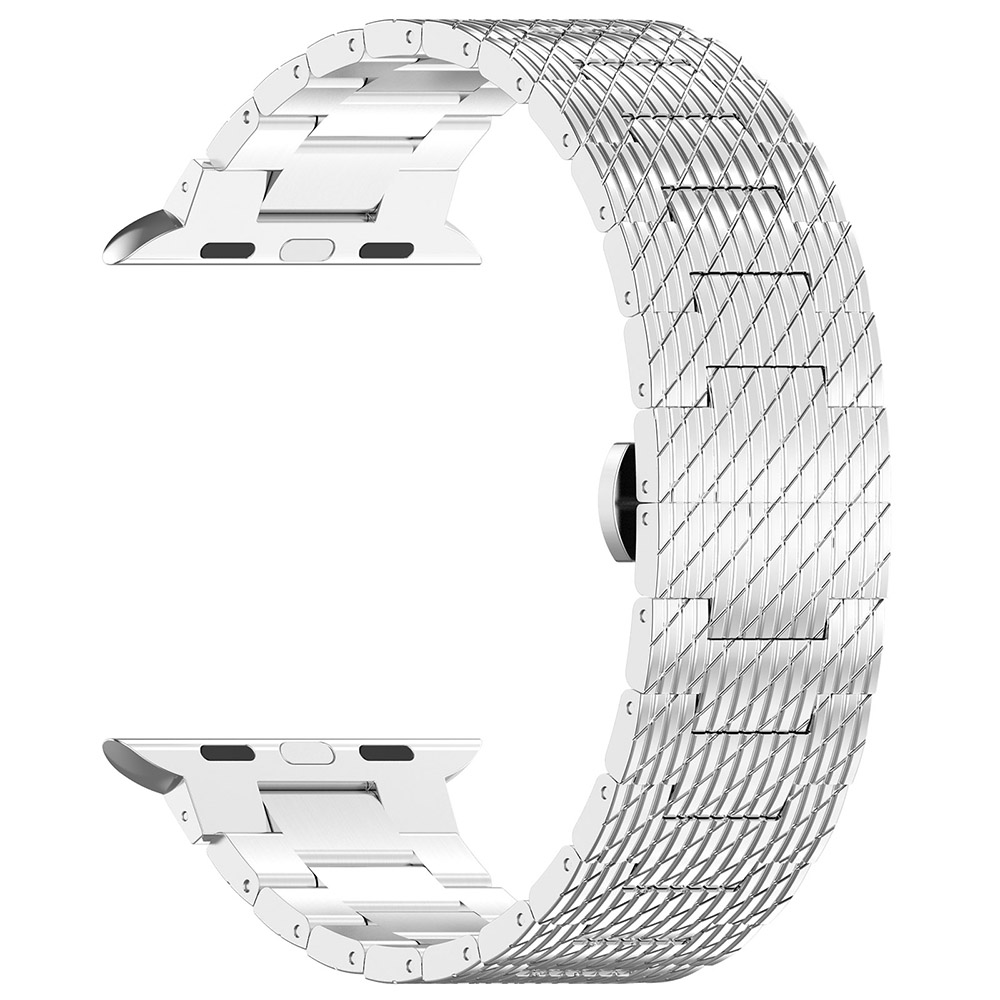 Techsuit - Watchband 32mm (W052) - Apple Watch 1/2/3/4/5/6/7/8/9/10/SE/SE 2 (38/40/41/42mm) - Silver