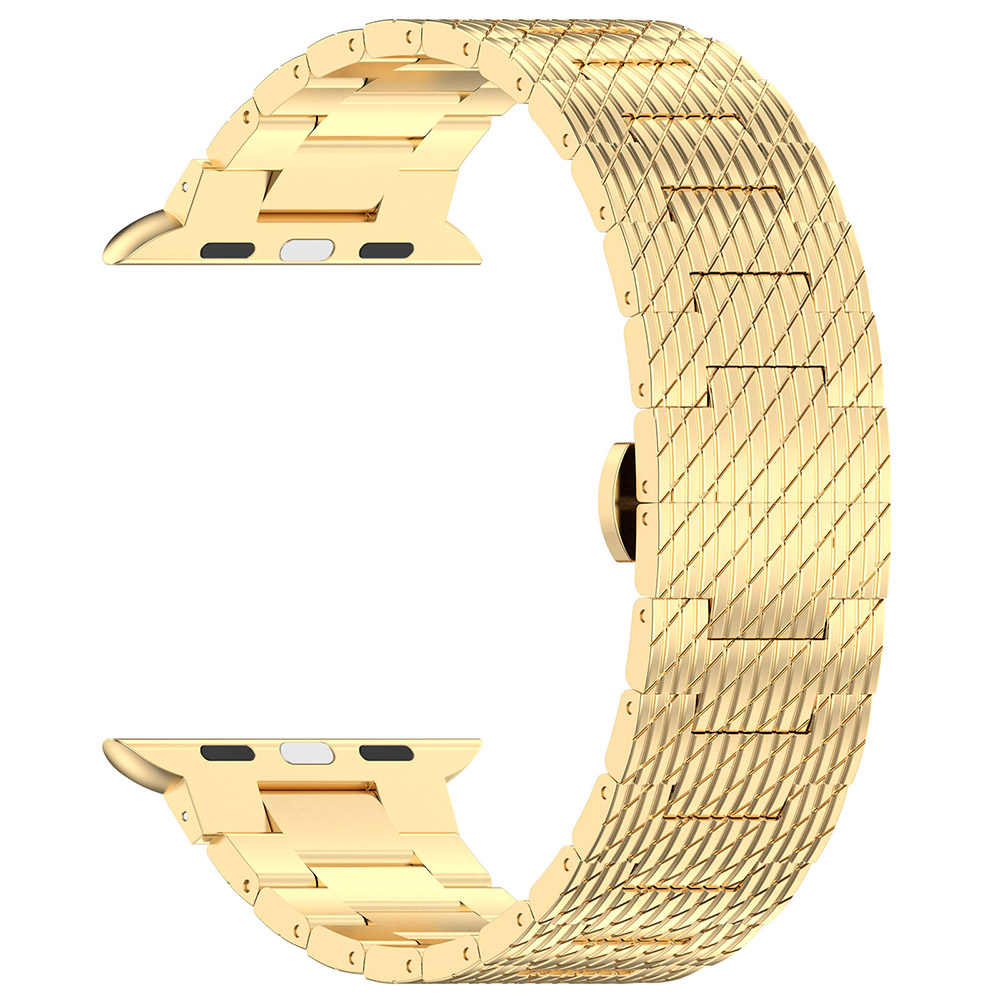 Techsuit - Watchband 32mm (W052) - Apple Watch 1/2/3/4/5/6/7/8/9/10/SE/SE 2 (38/40/41/42mm) - Gold