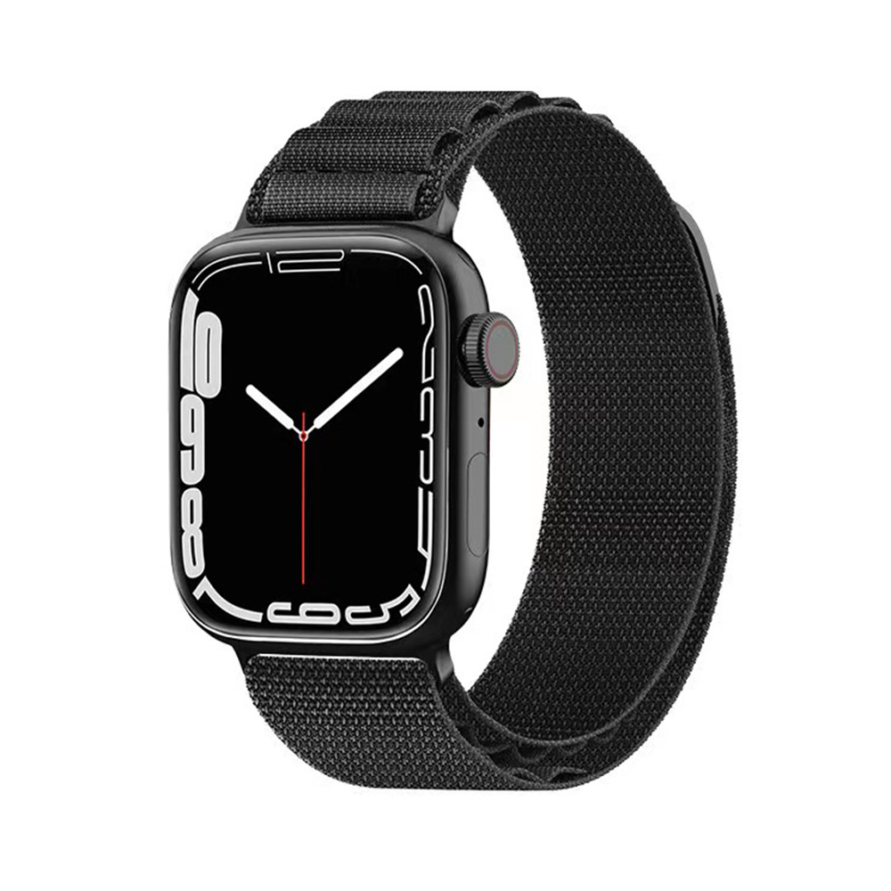 Techsuit - Watchband (W037) - Apple Watch 1/2/3/4/5/6/7/8/9/10/SE/SE 2 (38/40/41/42mm) - Black