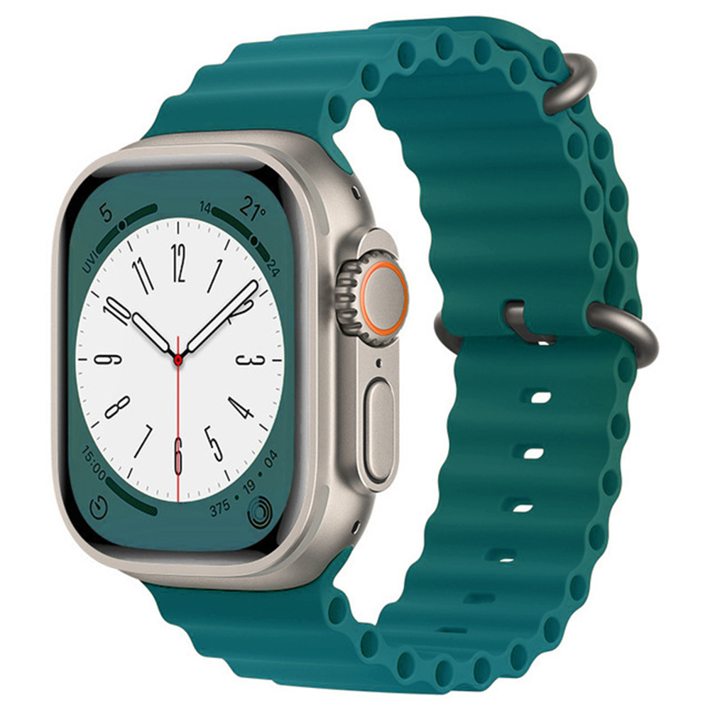 Techsuit - Watchband (W038) - Apple Watch 1/2/3/4/5/6/7/8/9/10/SE/SE 2/Ultra/Ultra 2 (42/44/45/46/49mm) - Office Green