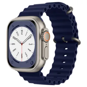 Techsuit - Watchband (W038) - Apple Watch 1/2/3/4/5/6/7/8/9/10/SE/SE 2/Ultra/Ultra 2 (42/44/45/46/49mm) - Dark Blue