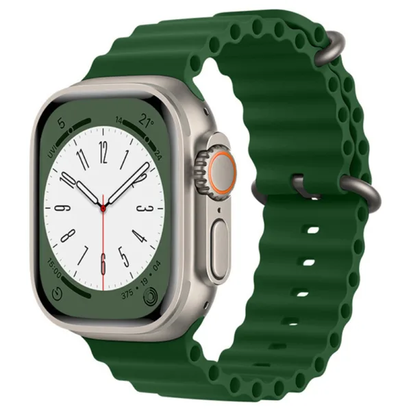 Techsuit - Watchband (W038) - Apple Watch 1/2/3/4/5/6/7/8/9/10/SE/SE 2 (38/40/41/42mm) - Army Green