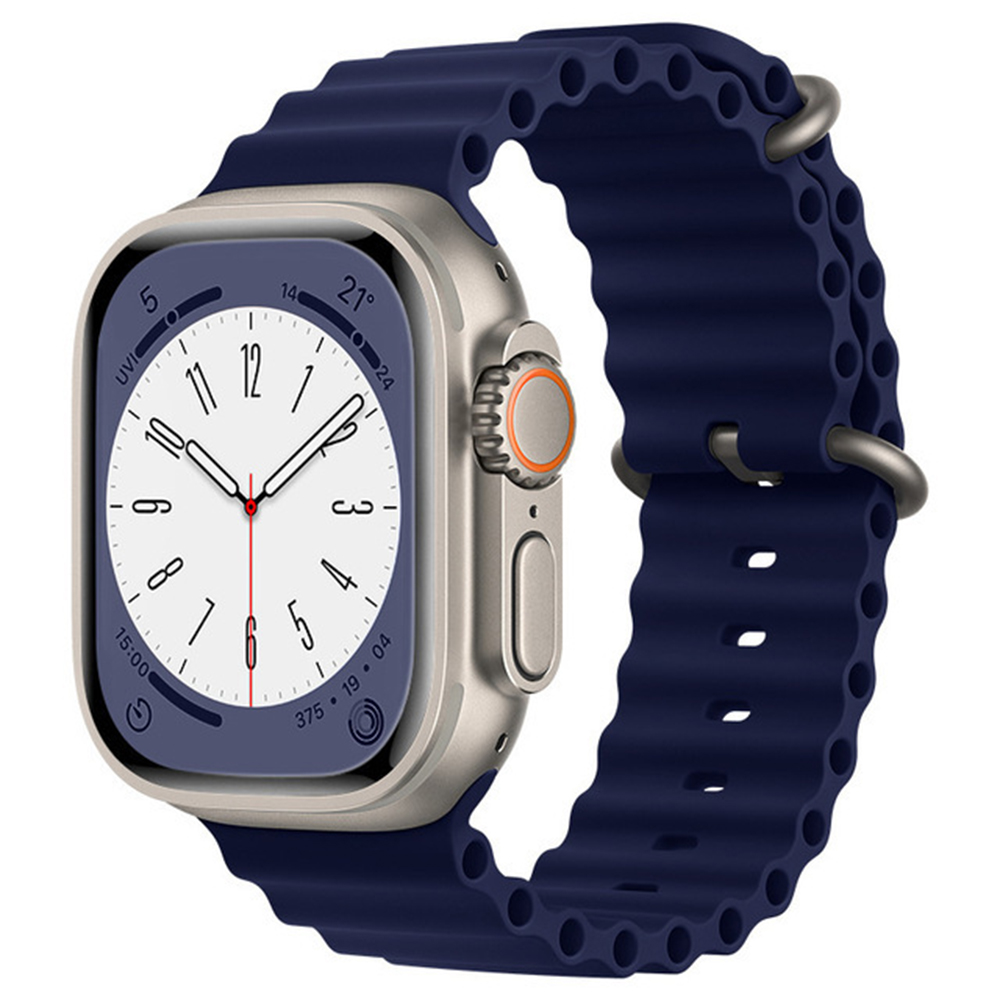 Techsuit - Watchband (W038) - Apple Watch 1/2/3/4/5/6/7/8/9/10/SE/SE 2 (38/40/41/42mm) - Dark Blue