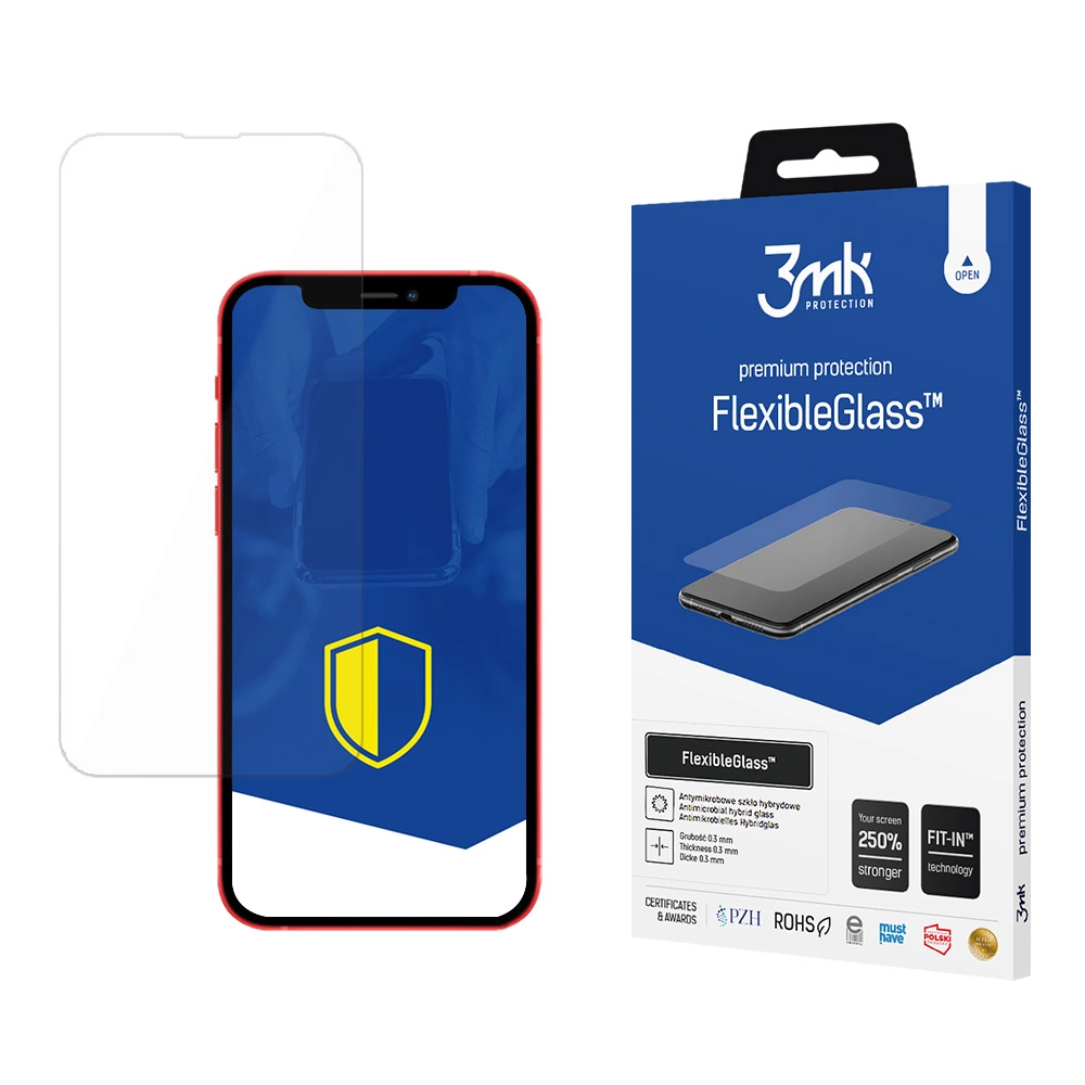 Tempered glass for iPhone 13 Pro hybrid flexi 7H from the 3mk FlexibleGlass series