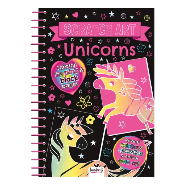 Scratch Art Fun - Black and Colour: Unicorns