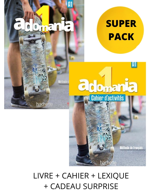 ADOMANIA 1 SUPER PACK (LIVRE + CAHIER + LEXIQUE + CADEAU SURPRISE)