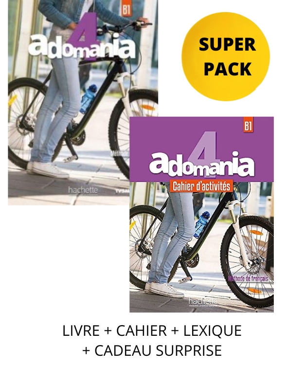 ADOMANIA 4 SUPER PACK (LIVRE + CAHIER + LEXIQUE + CADEAU SURPRISE)