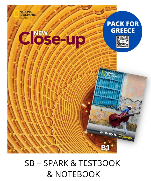 NEW CLOSE-UP B1 PACK FOR GREECE (SB + SPARK   TESTBOOK   NOTEBOOK)