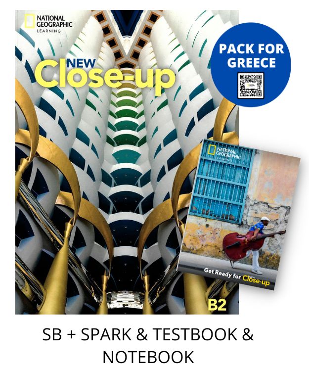 NEW CLOSE-UP B2 PACK FOR GREECE (SB + SPARK   TESTBOOK   NOTEBOOK)