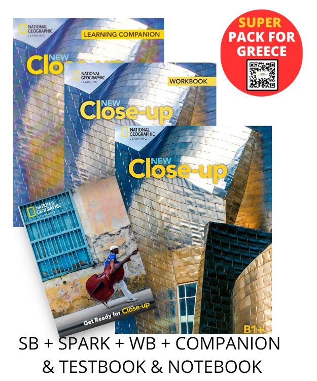 NEW CLOSE-UP B1+ SUPER PACK FOR GREECE (SB + SPARK + WB + COMPANION   TESTBOOK   NOTEBOOK)