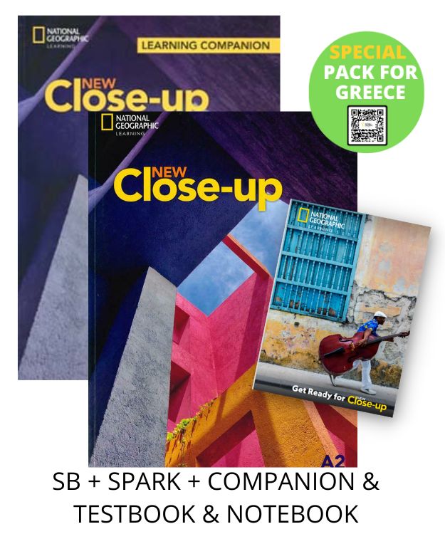 NEW CLOSE-UP A2 SPECIAL PACK FOR GREECE (SB + SPARK + COMPANION   TESTBOOK   NOTEBOOK)