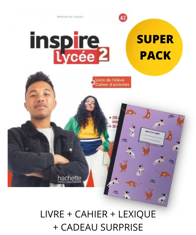 INSPIRE LYCEE 2 SUPER PACK (LIVRE + CAHIER + LEXIQUE + CADEAU SURPRISE)