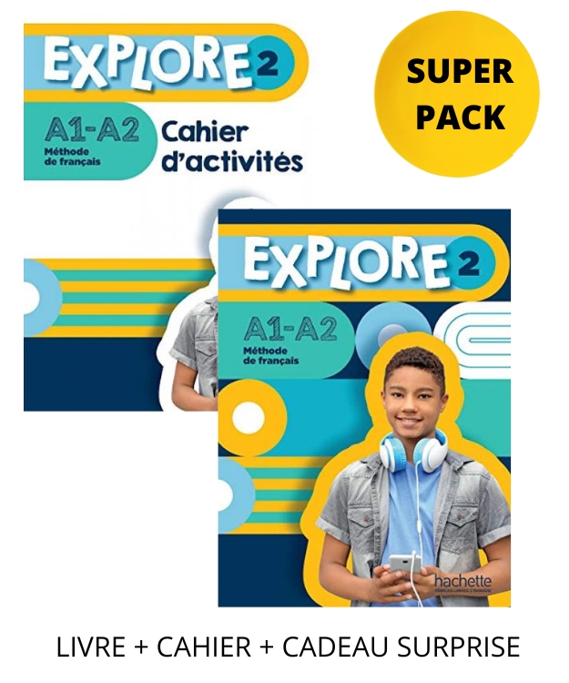 EXPLORE 2 SUPER PACK (LIVRE + CAHIER + CADEAU SURPRISE)