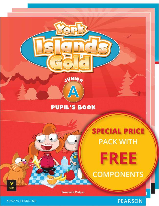 YORK ISLANDS GOLD JUNIOR A PACK (SB + WB + GRAMMAR   COMPANION + NEW ALPHABET)