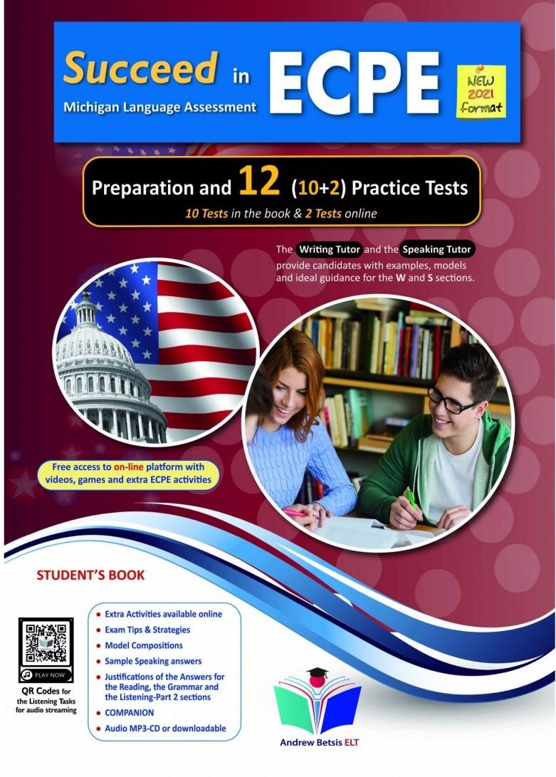 SUCCEED IN MICHIGAN ECPE 12 PRACTICE TESTS 2021 FORMAT SB