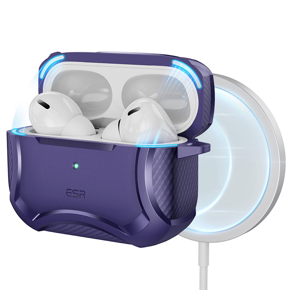 ESR - Cyber Armor Tough Case HaloLock - Apple AirPods Pro 1 / 2 - Purple