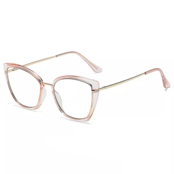 Techsuit - Anti-Blue Light Glasses Reflex Metal (WD605-N6) - Cat Eye - Pink