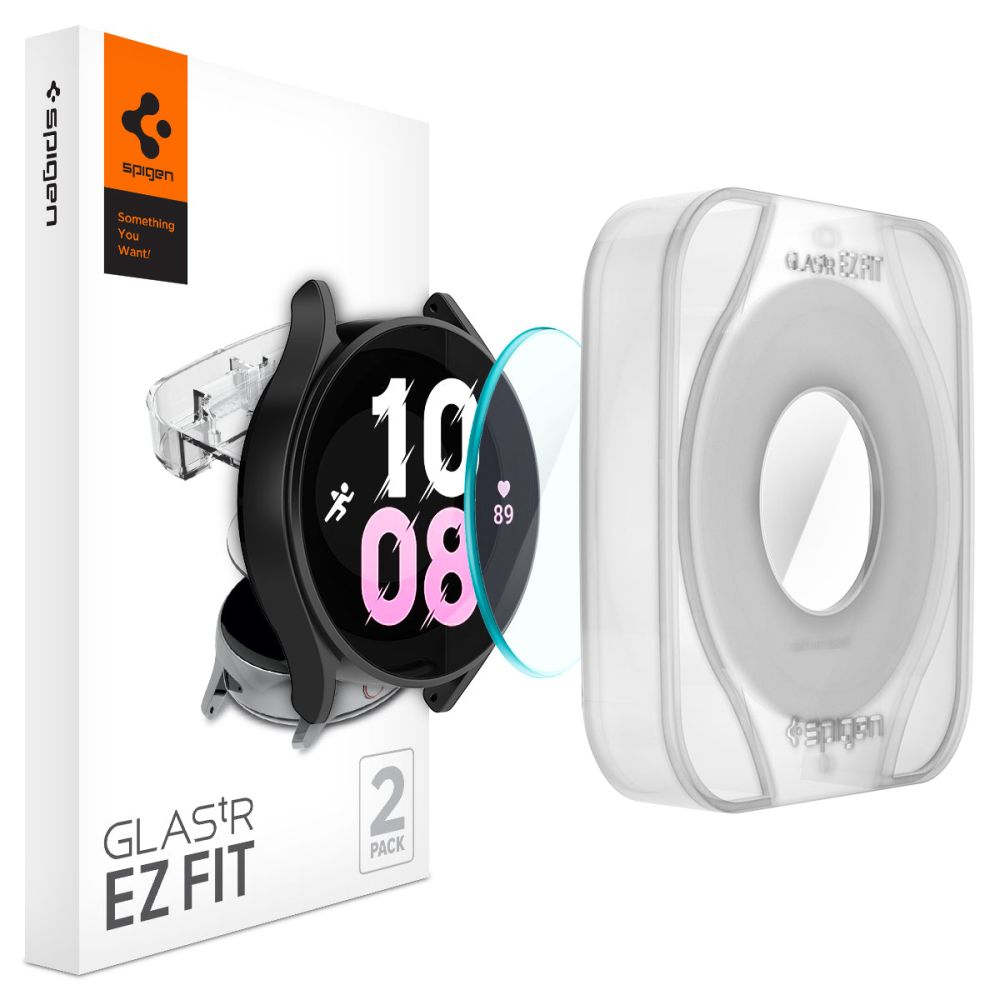 Spigen - Glas.tR EZ-FIT (2 pack) - Samsung Galaxy Watch 5 Pro (45mm) - Clear