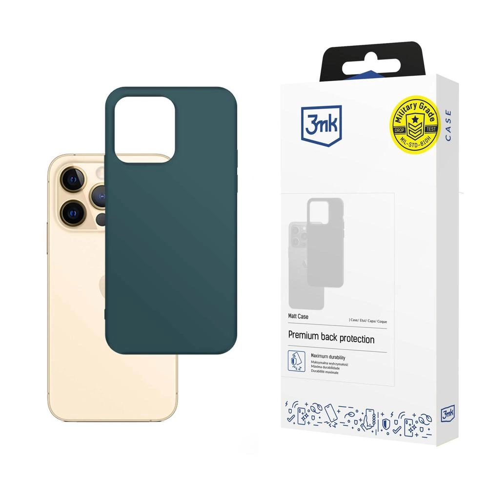 Case for iPhone 13 Pro from the 3mk series Matt Case - dark green