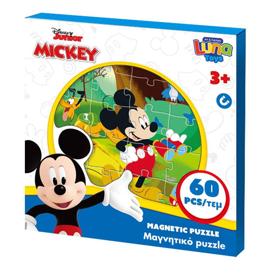 Μαγνητικό Παζλ Disney Mickey Mouse Luna Toys 60Τμx. 18x18x1