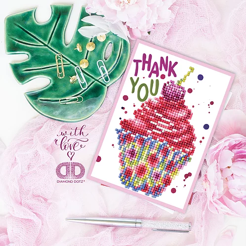 Greeting Cards Cup Cake Thank You