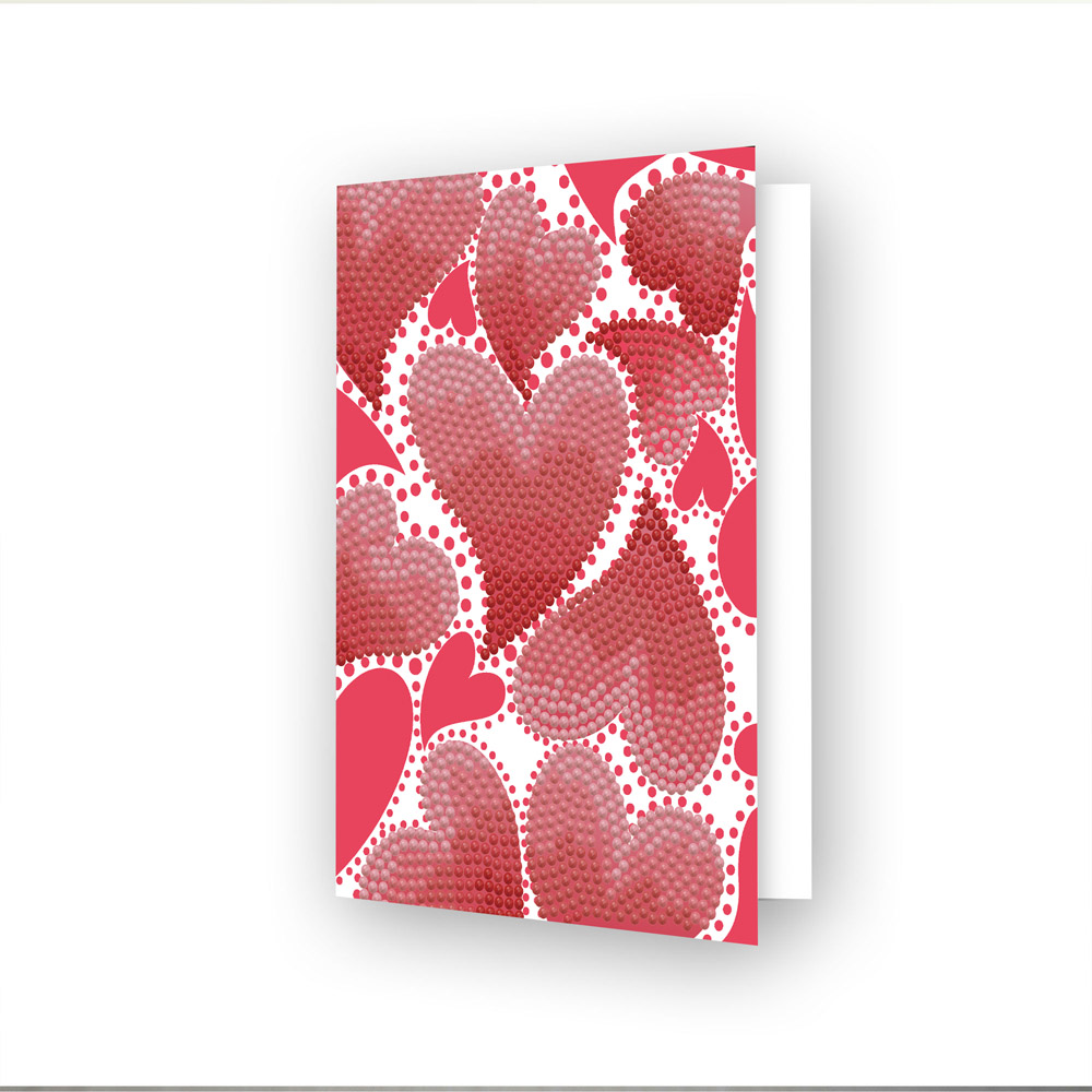 Diamond Dotz Greeting Card Hearts Swirl