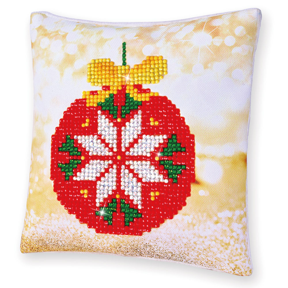 Red Bauble Mini Pillow