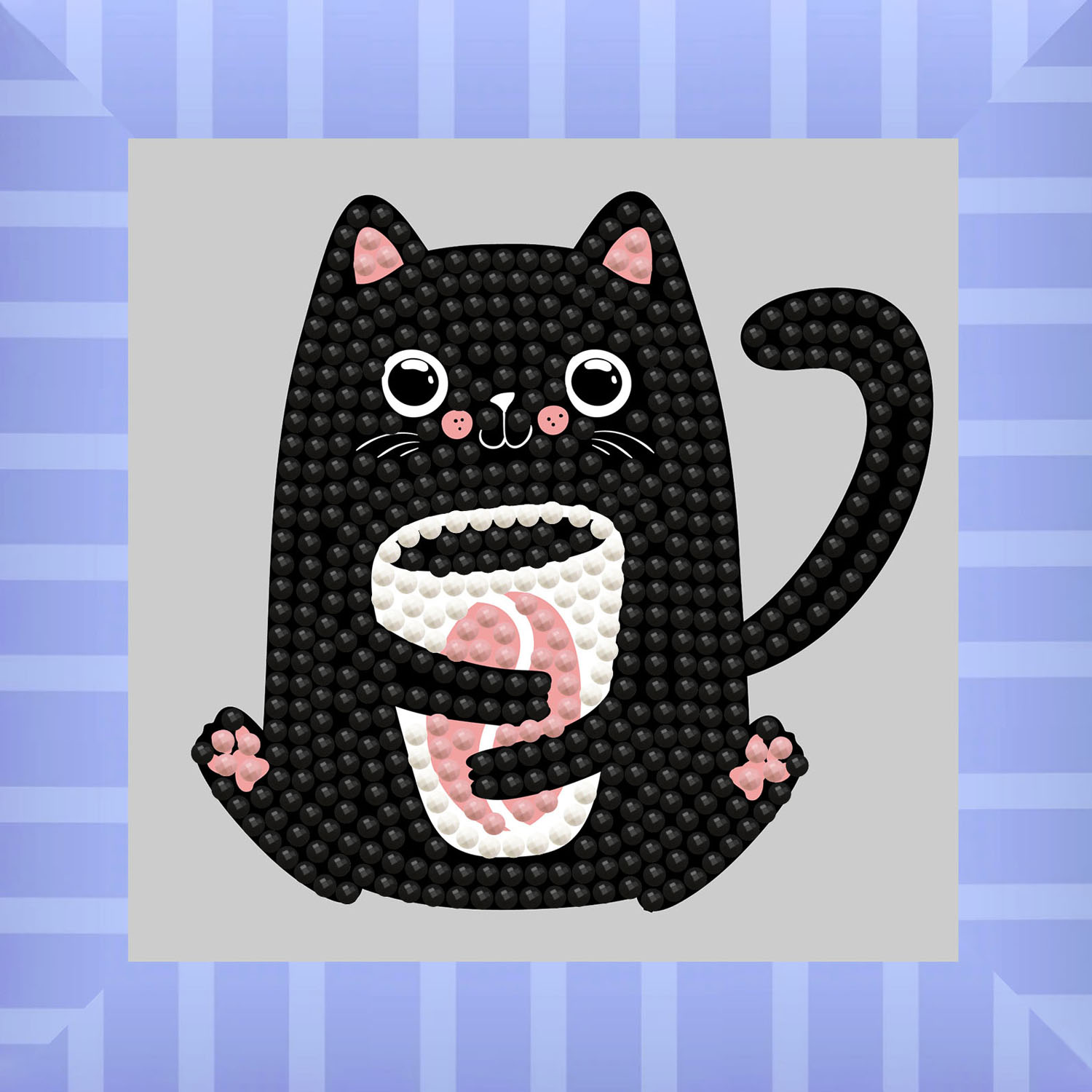 Coffee Bean Kitten Standing Card