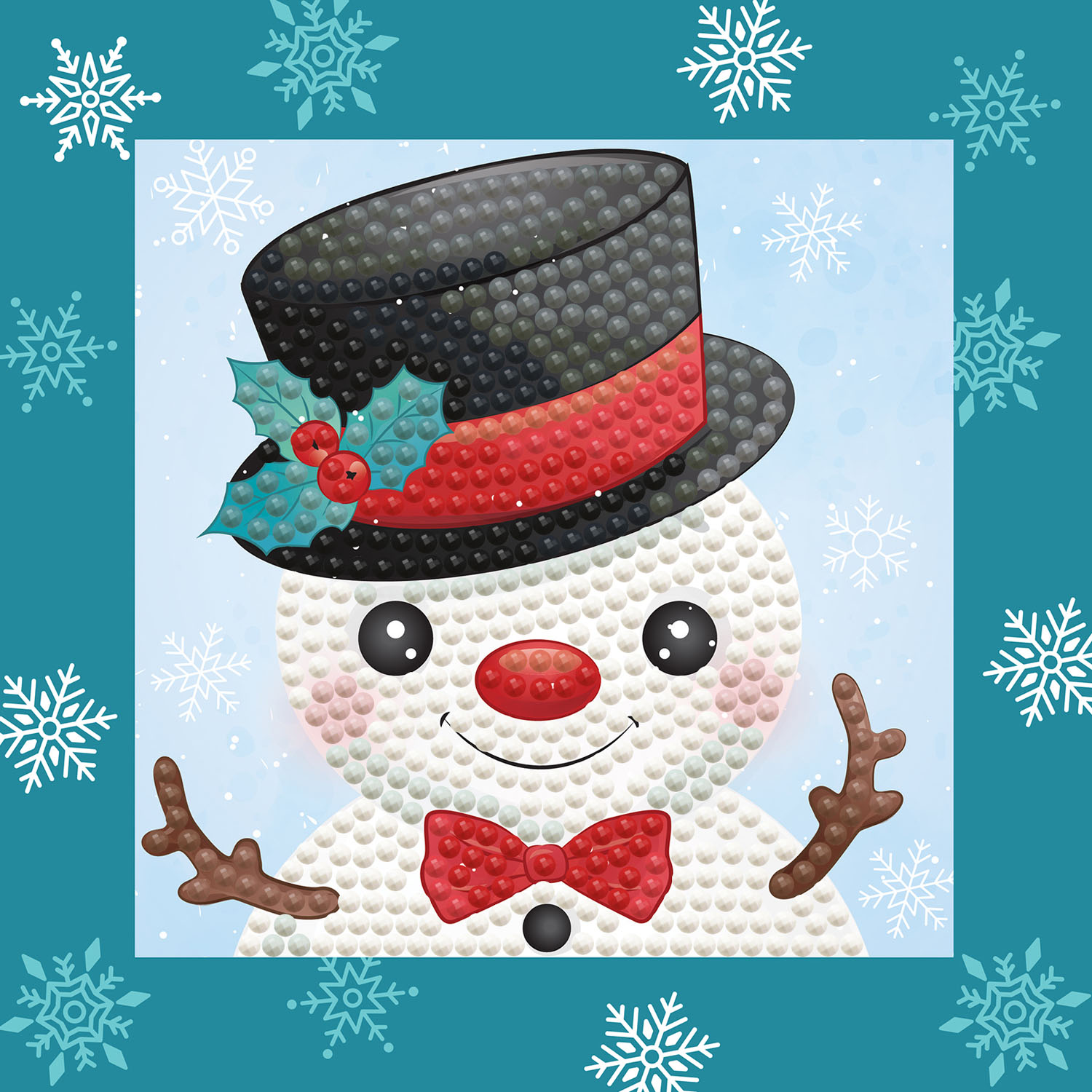 Snowman Dotzies Standing Card