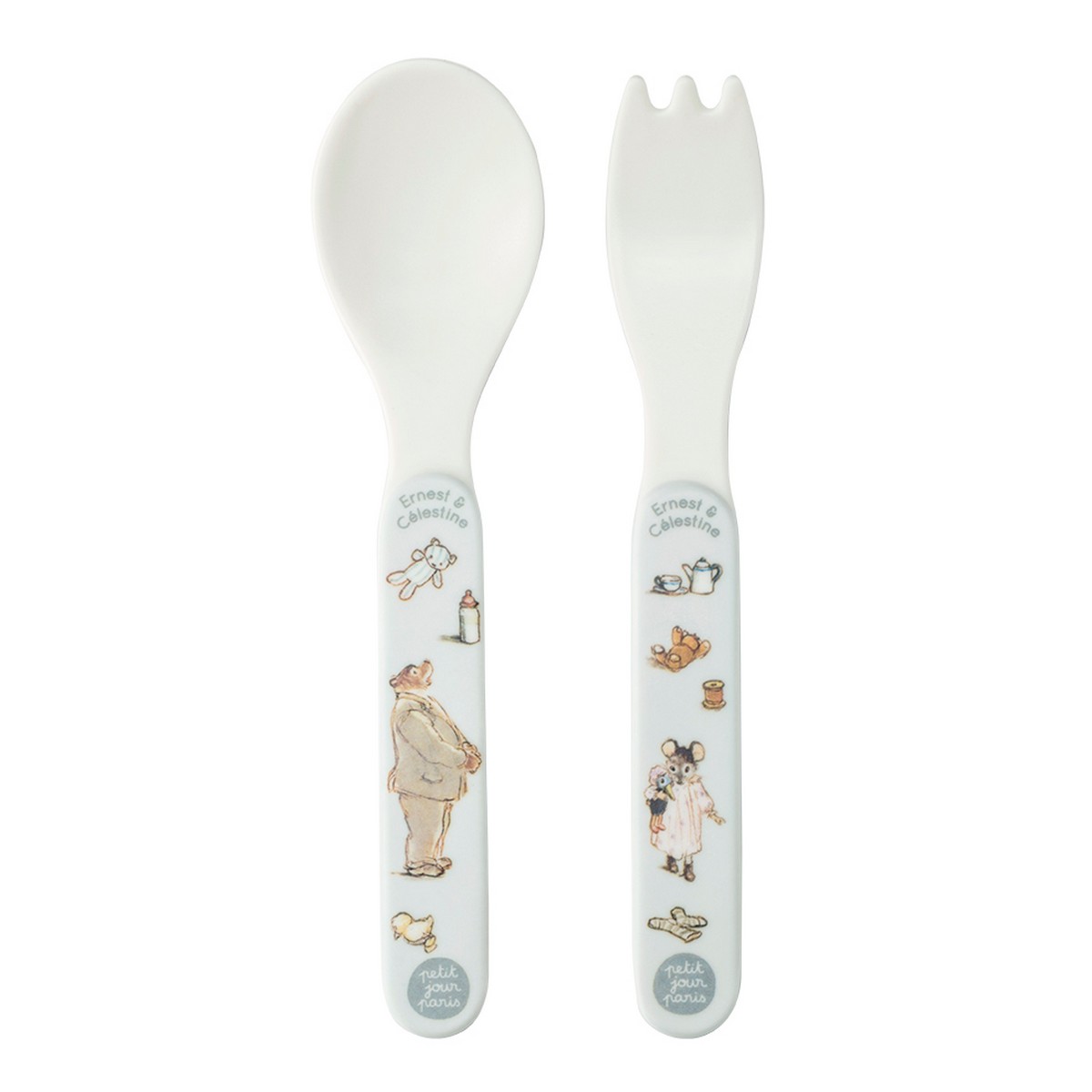 ERNEST et CELESTINE 2-piece cutlery set 14 cm