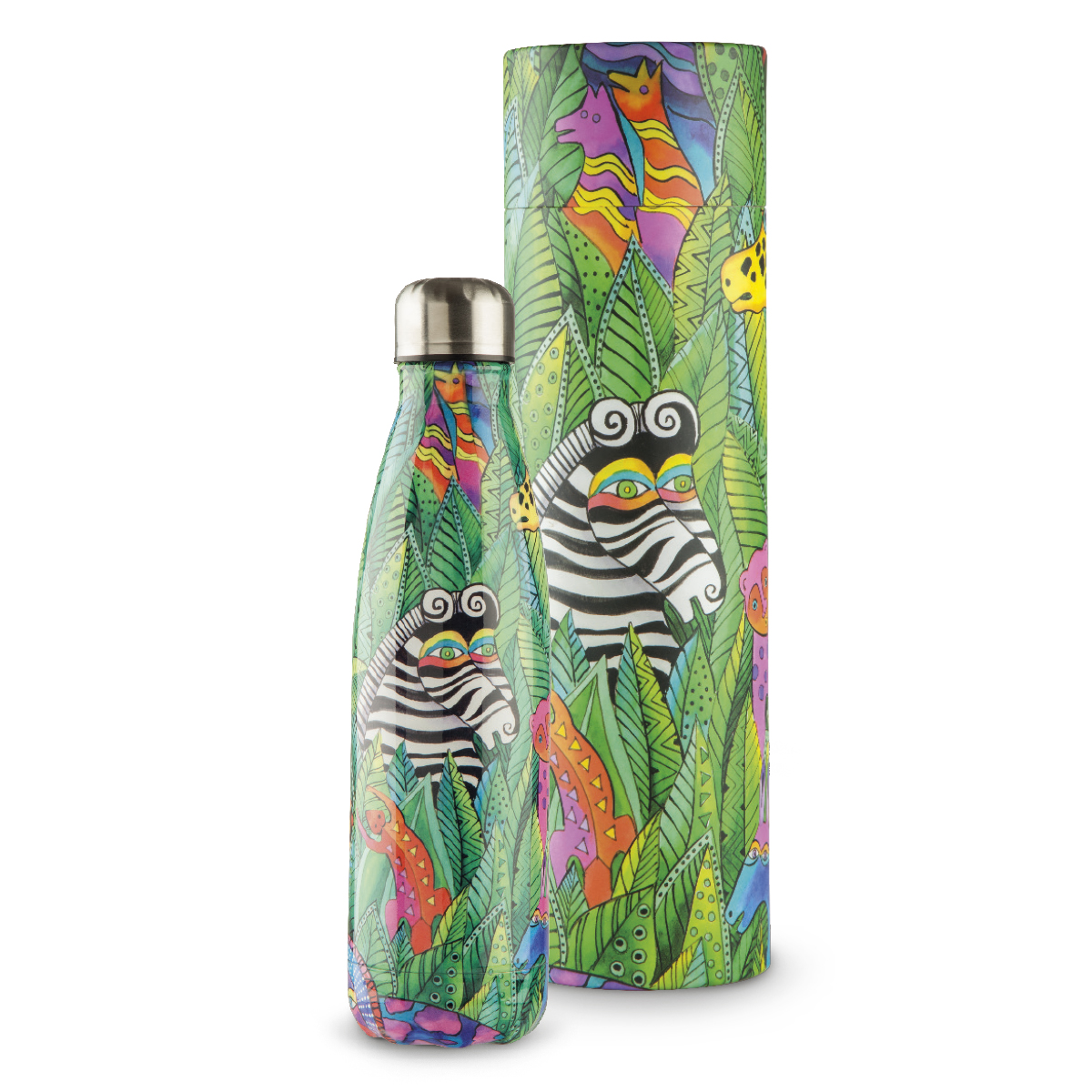 WATER BOTTLE  L.B. JUNGLE SONGS GREEN  ML.500