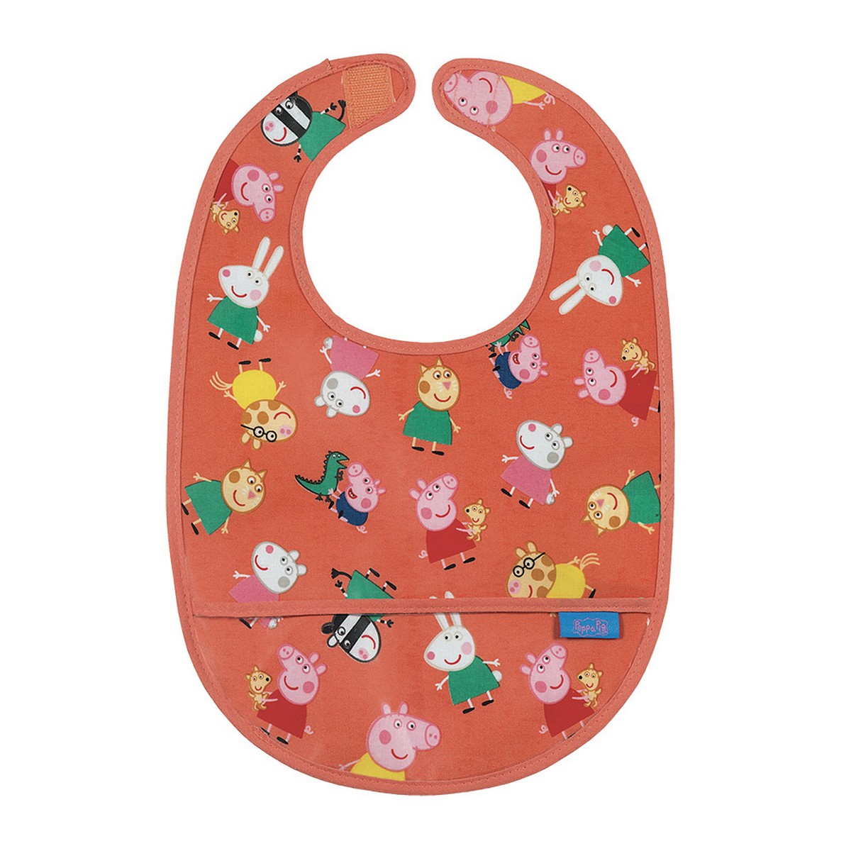 PEPPA PVC coated cotton bib yellow 25.5x38cm