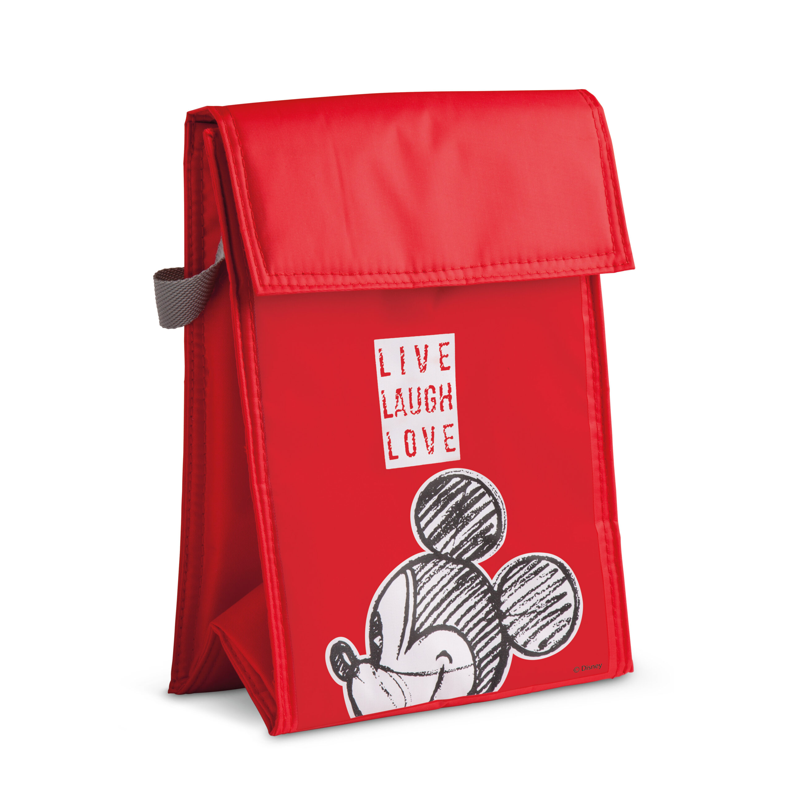 COOLER BAG MICKEY LIVE LAUGH LOVE RED CM. 18X25