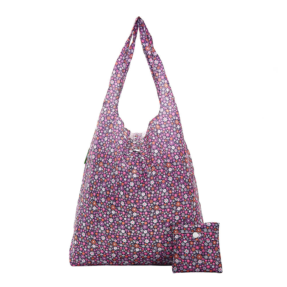 Purple Ditsy Shopper