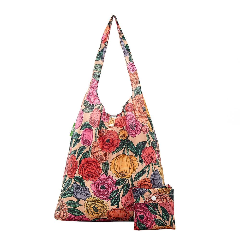 Beige Peonies Shopper