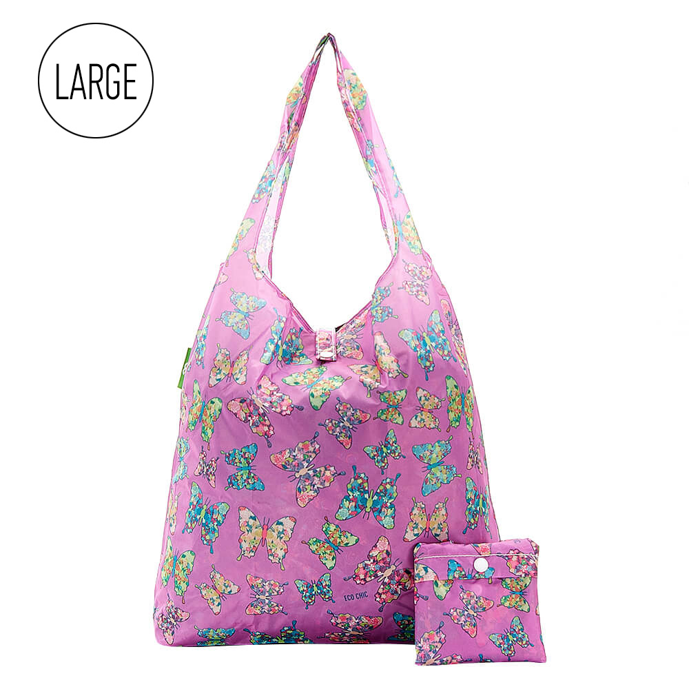 Lilac Butterfly Large Shopper