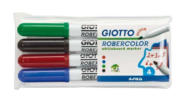 ΜΑΡΚΑΔΟΡΟΙ ΑΣΠΡΟΠΙΝΑΚΑ ΜΕΣΑΙΟΙ 4ΤΕΜ ROBERCOLOR GIOTTO