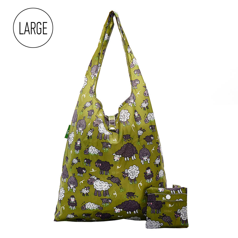 Green Sheep Large Shopper