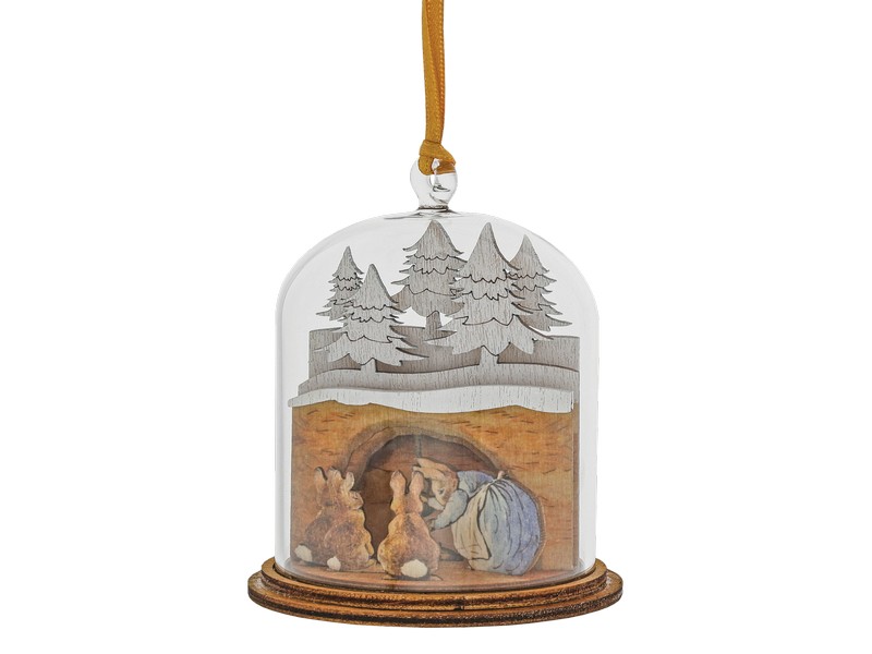 Mrs. Rabbit™  in Burrow Wooden Hanging Ornament 8