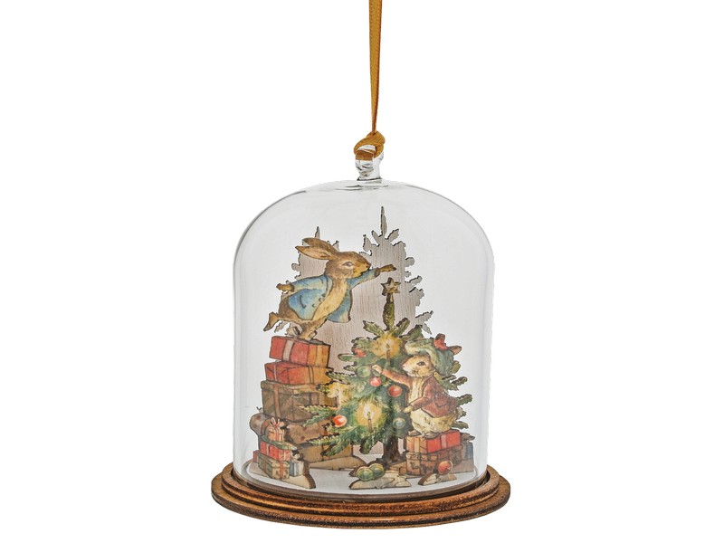 Peter Rabbit™ and Benjamin Bunny™  Wooden Hanging Ornament