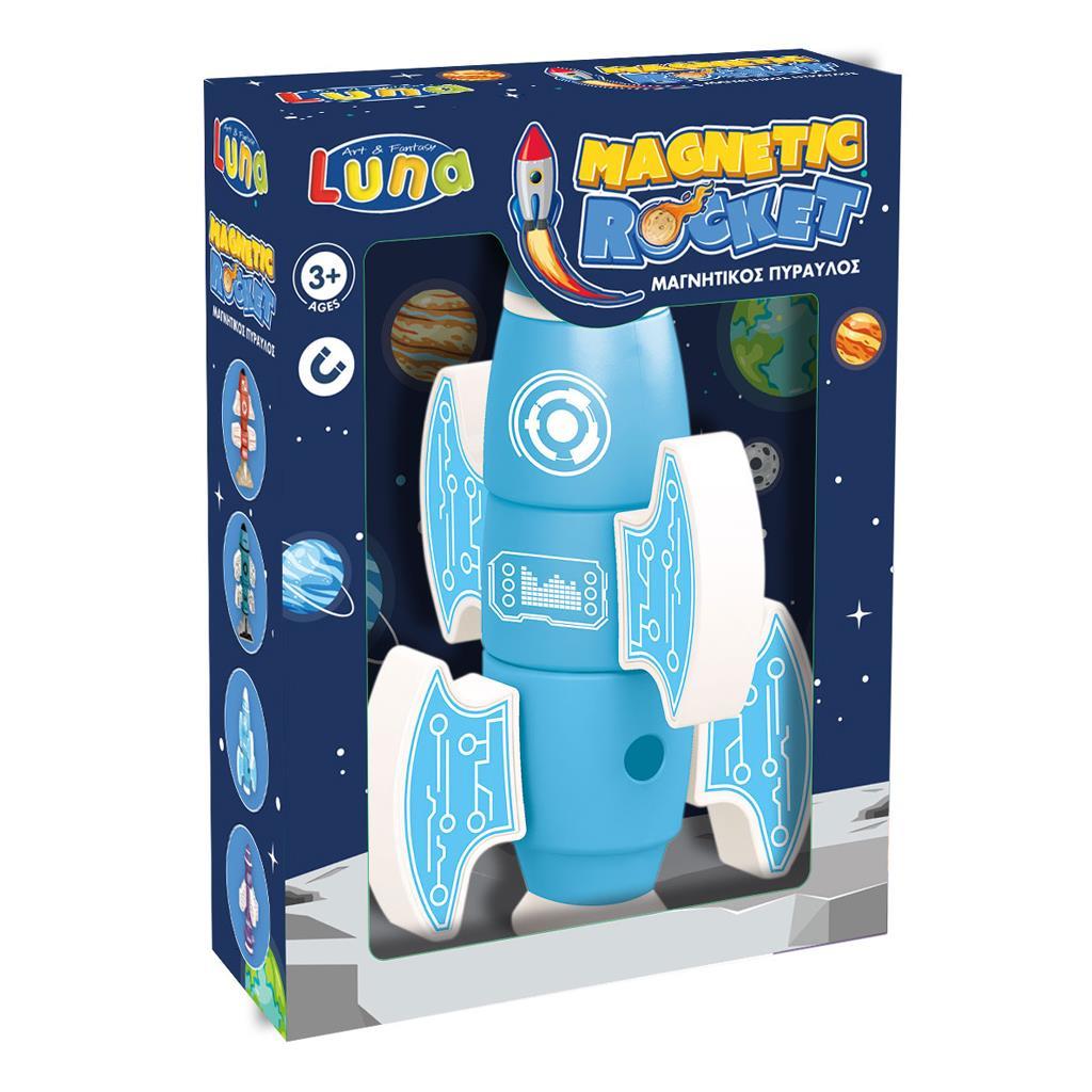 Μαγνητικός Πύραυλος Μπλε Luna Toys 21