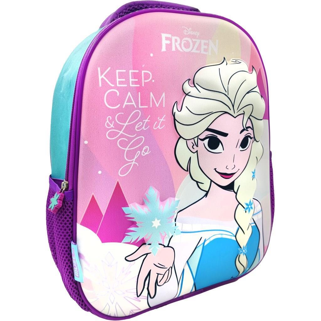 Σχολική Τσάντα Πλάτης Νηπίου Disney Frozen Keep Calm And Let It Go Must 1 Θήκη 3D Eva