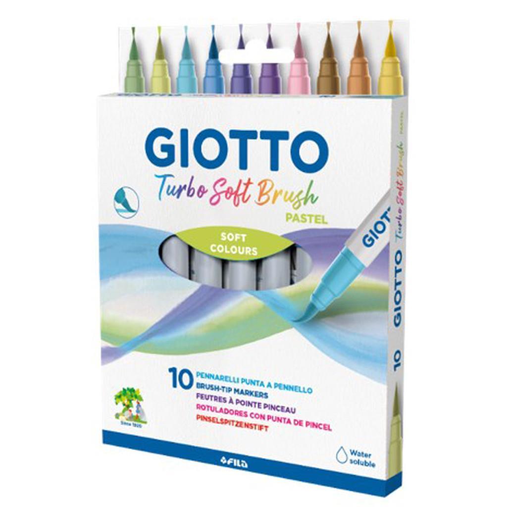 ΜΑΡΚΑΔΟΡΟΙ ΠΙΝΕΛΟ GIOTTO TURBO SOFT BRUSH PASTEL 10TMX