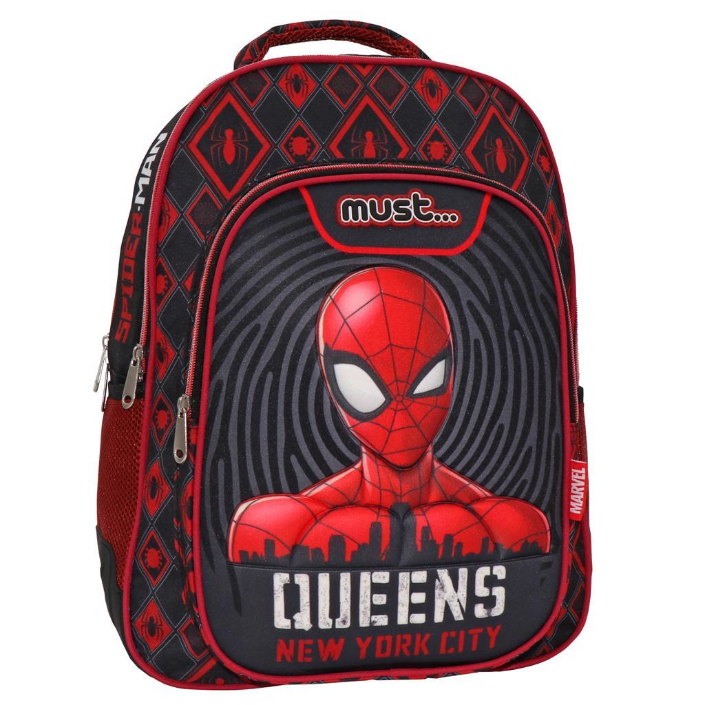 Σχολική Τσάντα Πλάτης Δημοτικού Spider - Man Queens New York City Must 3 Θήκες