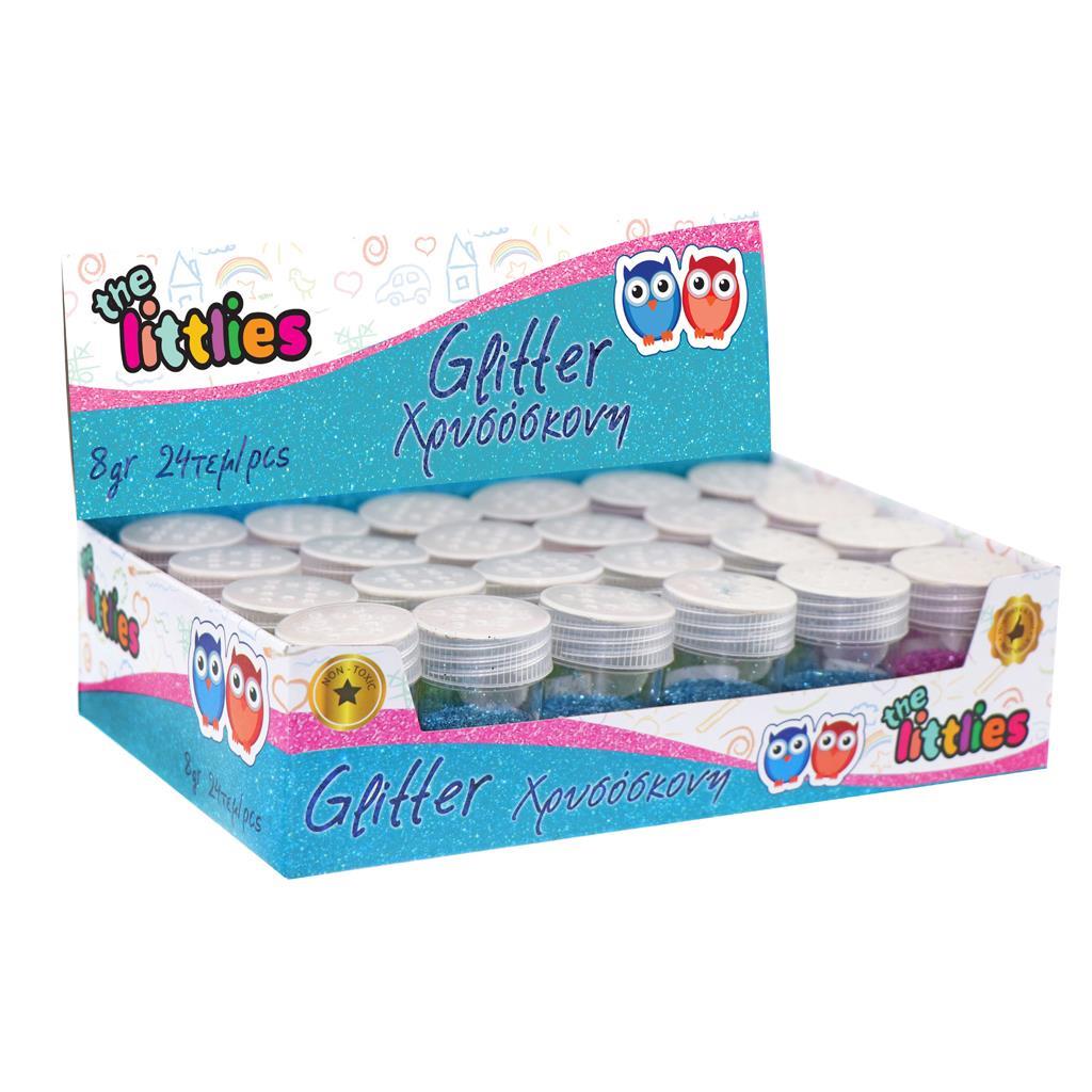 Χρυσόσκονη Glitter The littlies 8 γρ. σε Display 5 Χρώματα (Ροζ