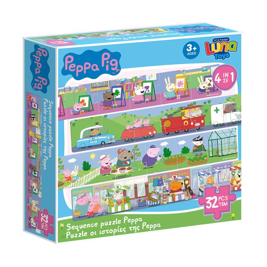 Παζλ Φτιάξε την Ιστορία της Peppa Pig Luna Toys 32 Τμχ.